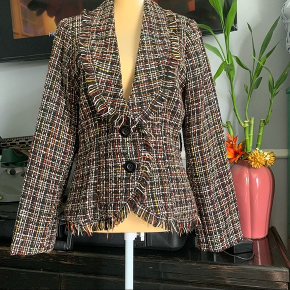 ROBERT LOUIS MULTICOLORED CONFETTI TWEED JACKET/BLAZER SIZE L - Picture 10 of 14